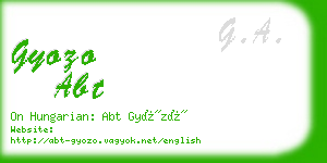 gyozo abt business card